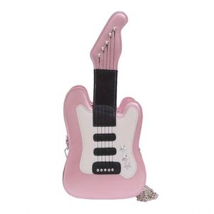 {NEW} Pink Guitar Shaped Shoulder Crossbody Bag